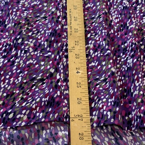 Catherines Women's Speckle V-Neck Collared Short Sleeve Top Size 14/16W Purple - Picture 5 of 7